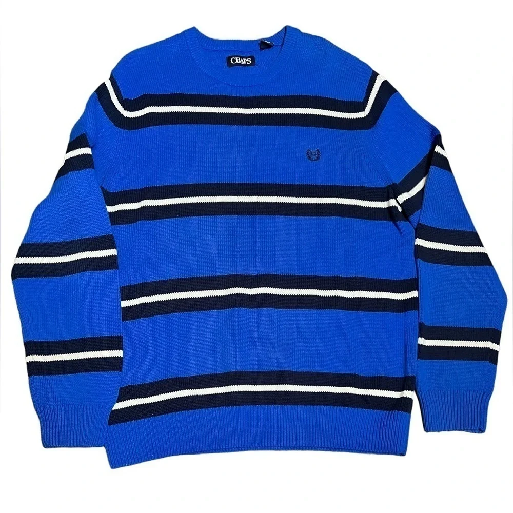 Mens Ralph Lauren Chaps Sweater Size Large Blue